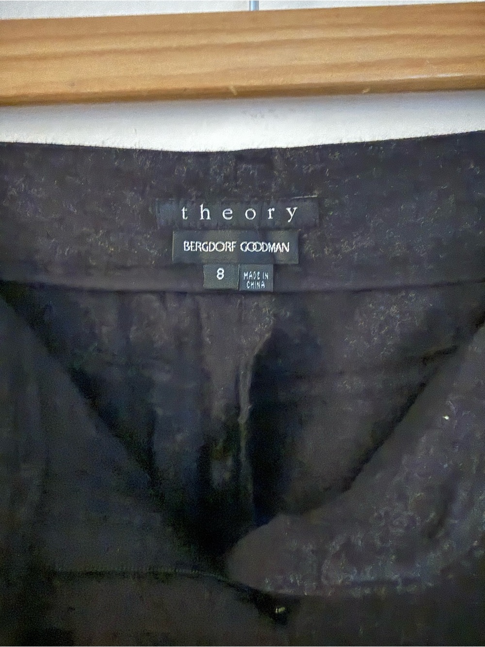 Theory Womens Charcoal Gray Ronne Wide Flared Leg Wool Blend Flannel Size 8 - Picture 2 of 11